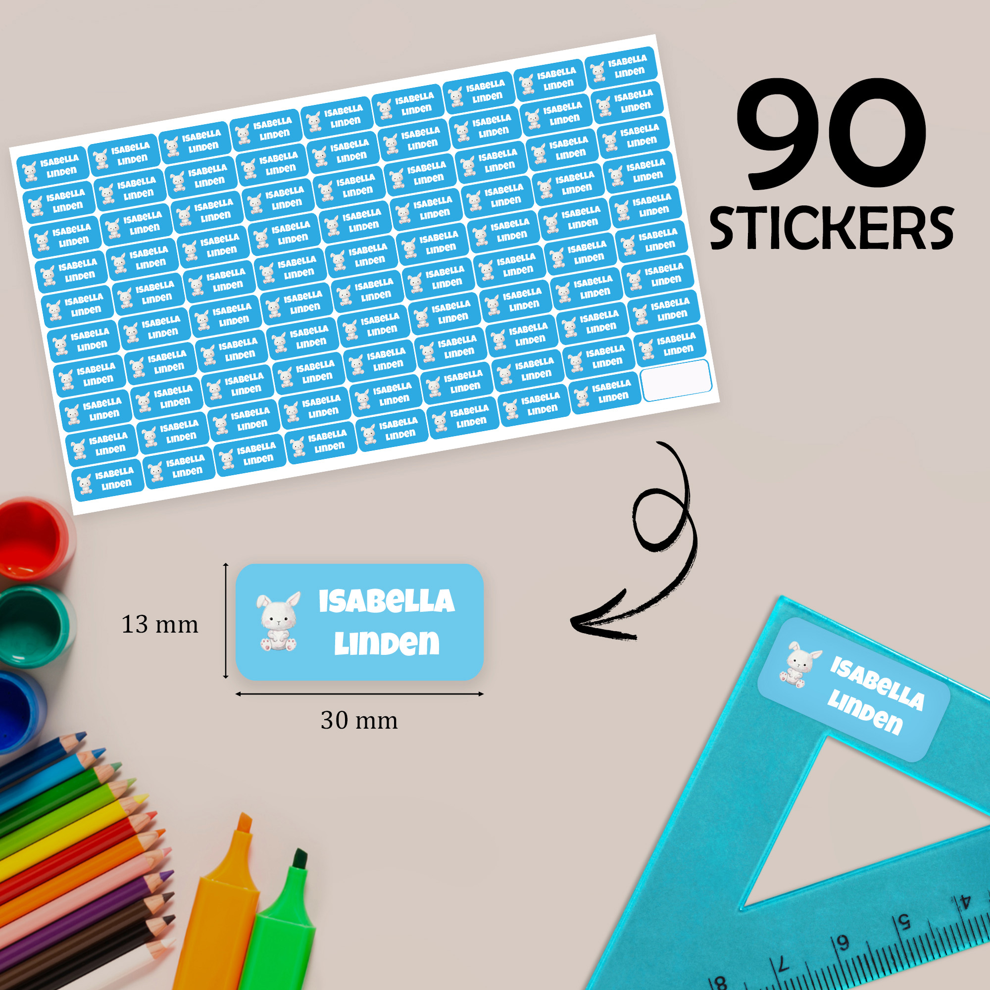 Waterproof name labels – image 2