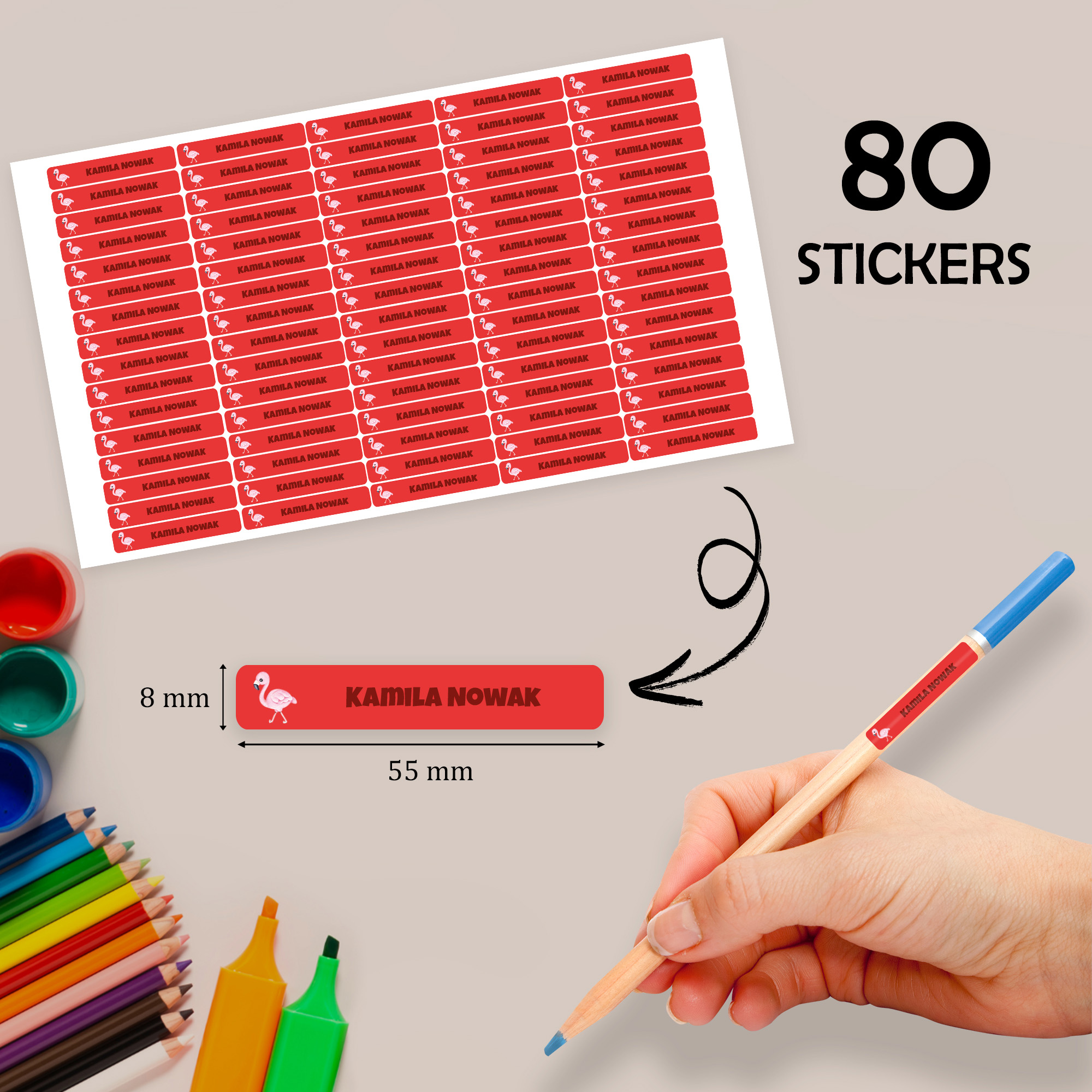 Waterproof name stickers – photo 2