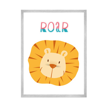 Children's Roar poster 24X30 cm + silver frame