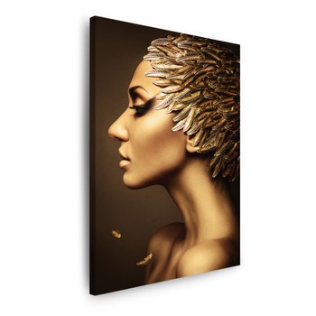 Canvas Print Profile of a Golden Woman Modern Style 80x120 cm