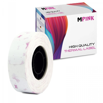 Thermal label paper tape MP-RL-15*30*230PT-PN Pink Ribbon