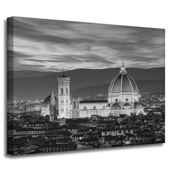Canvas Print Architecture Florence Cathedral Black and White 40X30 cm