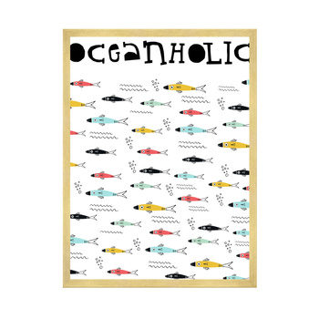 Children's Oceanoholic poster 30X40 cm + gold frame