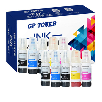 SET 10x Replacement ink for Epson EcoTank L1110 L3250 L5290 E103 GP-E103 CMYKKx2