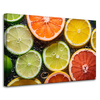 Canvas Print Citrus Freshness Lime Grapefruit Lemon 90x60