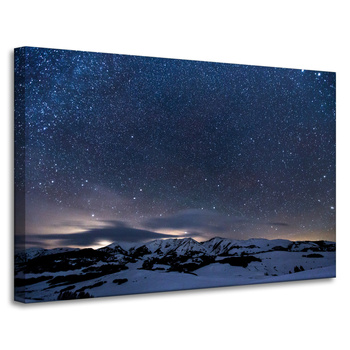 Canvas Print Space Nature Mountains in Snow 90x60