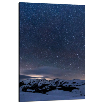 Canvas Print Space Nature Mountains in Snow 80x120