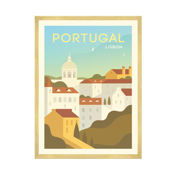 Poster Country of Portugal 40X50 cm + gold frame