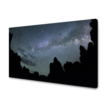Canvas Print Nature Space Mountains Darkness Night 90x60