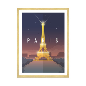 Poster City of Paris_2 40X50 cm + gold frame