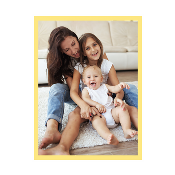 Your photo as a poster + yellow frame 30x40 cm