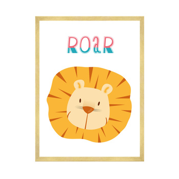 Children's Roar poster 30X40 cm + gold frame