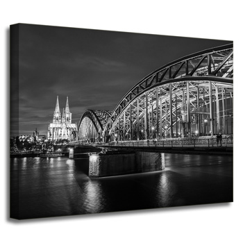 Canvas Print Architecture Cologne Germany Black and White 40X30 cm