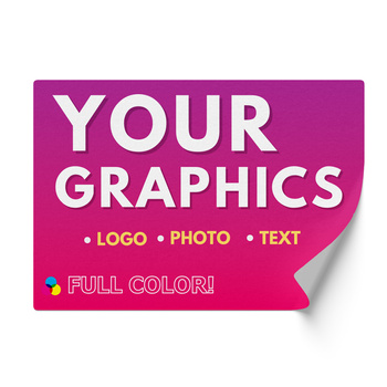 STICKERS with LOGO Rectangular with print Waterproof Text Photo 30x20 mm