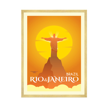 Poster of the City of Rio De Janeiro_2 40X50 cm + gold frame