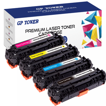 4x TONER FOR HP CC530 CE410 CF380 CC531 CE411 CF381 CC532 CE412 CF382 CC533 CE413 CF383 CP2020 CP2025 CM2320 - GP-H534/414/384CMYK KIT
