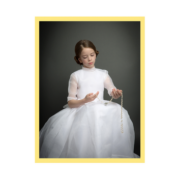 Your photo as a poster + yellow frame 24x30 cm