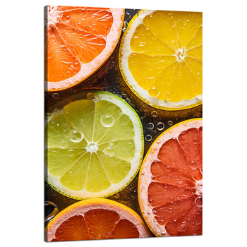 Canvas Print Citrus Freshness Lime Grapefruit Lemon 80x120