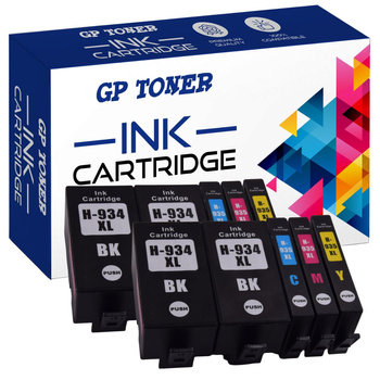 Set of 10x Replacement ink cartridges for HP OfficeJet 6815 6822 6835 934 CMYKK GP-H935XL CMYKK x2 GP