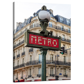 Canvas Print Architecture Paris Metro 50x70 cm