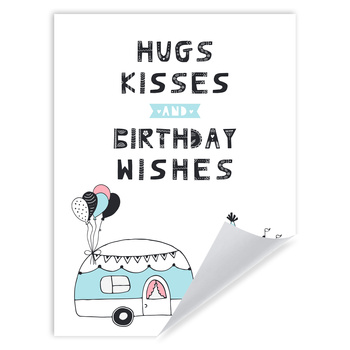 Hugs kisses Birthday Poster 30X40 cm