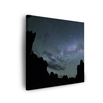 Canvas Print Nature Space Mountains Dark Night 90x90