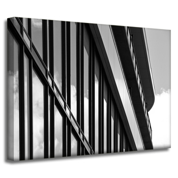 Canvas Print Black and White Modern Building 40x30 cm