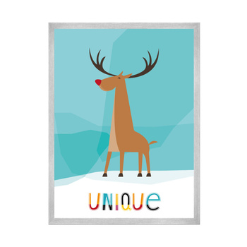 Children's Unique poster 30X40 cm + silver frame