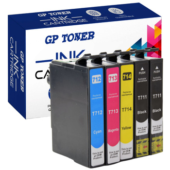 Set of 5x Replacement ink for Epson T0711 Stylus DX 4000 5000 GP-E715CMYKK