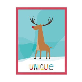 Children's Unique poster 30X40 cm + amaranth frame