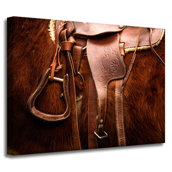 Canvas Print Animals Saddle Horse 40x30 cm