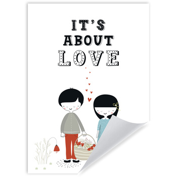 Children's poster It's about love 50X70 cm