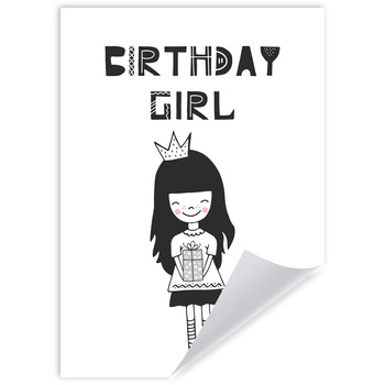 Birthday Poster Birthday girl 21X29.7 cm