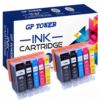 10x Replacement INK for CANON PIXMA IP4820 IP4950 MG5120 MG5220 MG6150 MG6170 MG8120 MG8250 MX715 MX895 - PGI-525BK CLI-526PBK CLI-526C CLI-526M CLI-526Y-GP-C525XL CMYK x 2