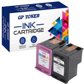 Replacement Ink Cartridges for HP 703XL DeskJet K109a K209a K510 D730 F735 - GP-H703XL BK+CMY