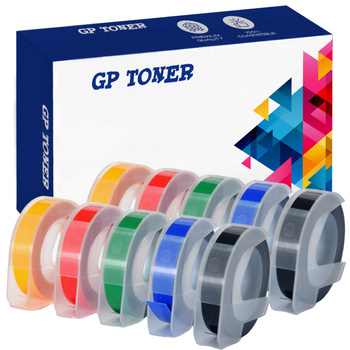 Set of 10 DYMO Tape 3m 9mm UNI-D5238CMYKGR X2