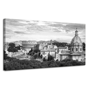 Canvas Print Architecture Rome Black and White 120X60 cm