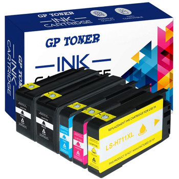 Set of 5x Replacement inks for HP DesignJet T130 T520 T120 GP-H711XL CMYKK GP