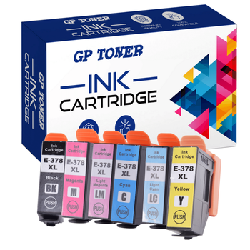 Ink cartridges for Epson 378XL XP-8000 8005 8500 8505 8600 8605 GP-E378XL CMYKLCLM-6
