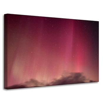 Canvas Print Space Northern Lights Red Sky 90x60
