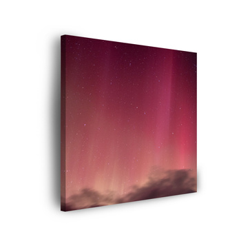 Canvas Print Space Northern Lights Red Sky 90x90