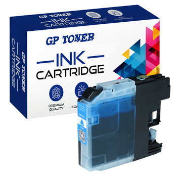 Compatible Ink Cartridge Brother LC123 DCP-J132w J152w J552dw MFC-J4410dw 4510dw - GP-B123C XL Cyan