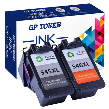 2x Ink cartridge for Canon PG-545XL CL-546XL Pixma iP2850 MG2450 MG2550 MG2950 - replacement GP-C545XL+C546XL Set