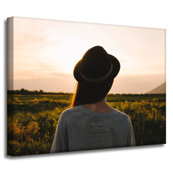 Canvas Print Nature Woman in Hat 40x30 cm