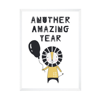 Another amazing year Birthday Poster 30X40 cm + white frame