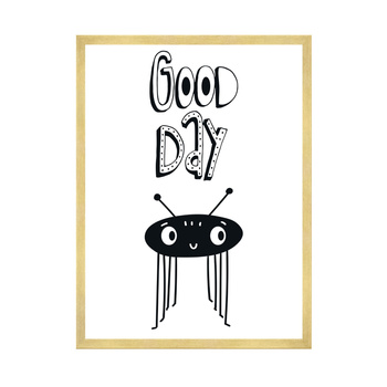 Children's poster Good day_3 40X50 cm + gold frame
