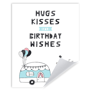 Hugs kisses Birthday Poster 24X30 cm