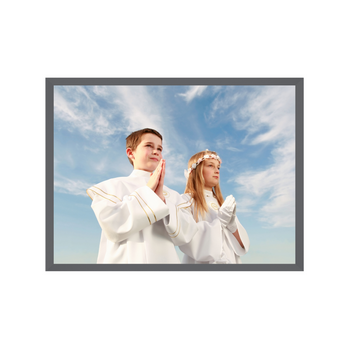 Your photo as a poster + gray stone frame 50x40 cm