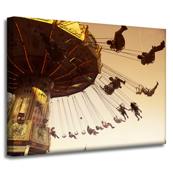 Canvas Print People Carousel 40x30 cm