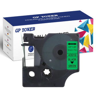 DYMO D1 9mm 7m Green Black GP-DY40919 Ribbon